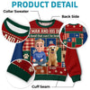 Custom Ugly Sweatshirt - Personalized Christmas Birthday Gifts For Dog Cat Lovers, Dog Dad And Mom, Cat Owners - Best Friend In Winter