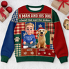 Custom Ugly Sweatshirt - Personalized Christmas Birthday Gifts For Dog Cat Lovers, Dog Dad And Mom, Cat Owners - Best Friend In Winter