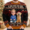 Custom Ugly Sweatshirt - Personalized Christmas Birthday Gifts For Dog Cat Lovers, Dog Dad And Mom, Cat Owners - Merry Vibes, Happy Paws