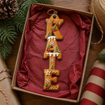 Custom Letter Wooden Ornament - Personalized Christmas Birthday Gifts For Mom, Dad, Brother, Sister - Together Makes The Season Bright