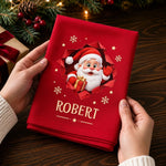 Custom Cotton Napkin - Personalized Christmas Birthday Gifts For Mom, Dad, Brother, Sister - Tis The Season To Smile