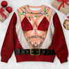 Custom Funny Ugly Sweatshirt - Personalized Christmas Birthday Gifts For Wife, Daughter, Besties, Sisters, Granddaughter, Grandma, Mom, Yourself - Merry And Extra