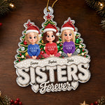 Custom Acrylic Ornament - Personalized Best Friend Christmas Birthday Gifts For Women, Besties, Sisters, BFF - Merry Times Together, Always