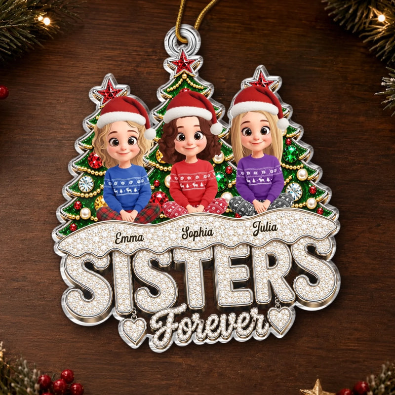 Custom Acrylic Ornament - Personalized Best Friend Christmas Birthday Gifts For Women, Besties, Sisters, BFF - Merry Times Together, Always