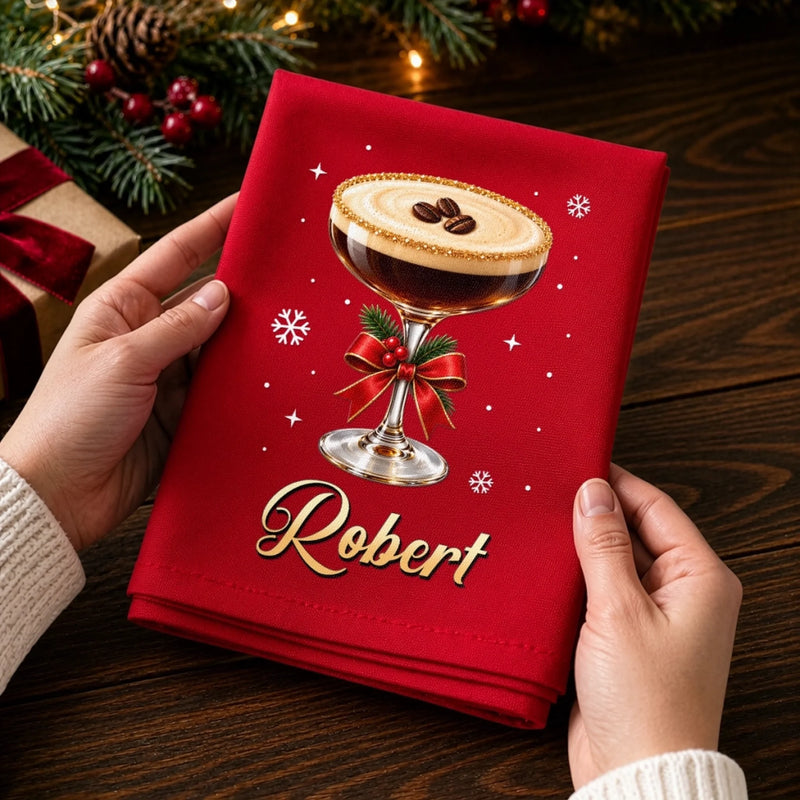 Custom Cotton Napkin - Personalized Christmas Birthday Gifts For Mom, Dad, Brother, Sister - Winter Days Merry Ways