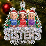 Custom Acrylic Ornament - Personalized Best Friend Christmas Birthday Gifts For Women, Besties, Sisters, BFF - Besties Under The Tree