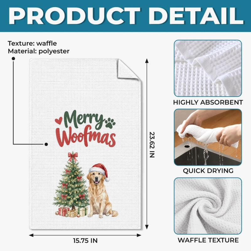 Custom Photo Kitchen Towel - Personalized Birthday Christmas Gifts For Dog Cat Lovers, Dog Dad And Mom, Cat Owners - Have A Pawsome Christmas