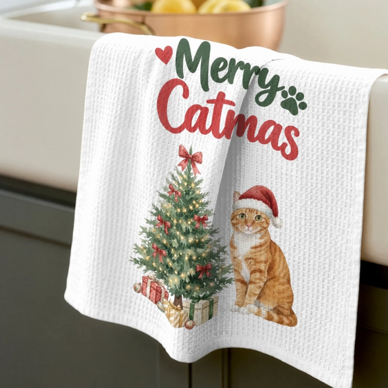 Custom Photo Kitchen Towel - Personalized Birthday Christmas Gifts For Dog Cat Lovers, Dog Dad And Mom, Cat Owners - Have A Pawsome Christmas