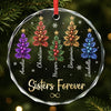 Custom Circle Glass Ornament - Personalized Best Friend Christmas Birthday Gifts For Women, Besties, Sisters, BFF - Together Makes Christmas Sweeter