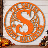 Custom Shaped Metal Sign - Personalized Halloween Birthday Gifts For Mom, Dad, Brother, Sister - Web Of Whimsy