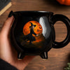 Custom Photo Witchy 12oz Ceramic Cauldron Coffee Mug - Personalized Halloween Gifts For Witch, Wife, Daughter, Besties, Sisters, Granddaughter, Grandma, Mom, Yourself - Fueled By Moonlight