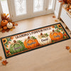 Custom Pumpkin Runner Rug - Personalized Birthday Gifts For Mom, Dad, Brother, Sister - Welcome To Our Harvest Home