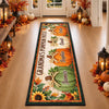 Custom Pumpkin Runner Rug - Personalized Birthday Gifts For Mom, Dad, Brother, Sister - Welcome To Our Harvest Home