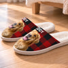 Custom Photo Flat Scuff Slippers - Personalized Christmas Birthday Gifts For Dog Cat Lovers, Dog Dad And Mom, Cat Owners - Happiness Is A Wagging Tail