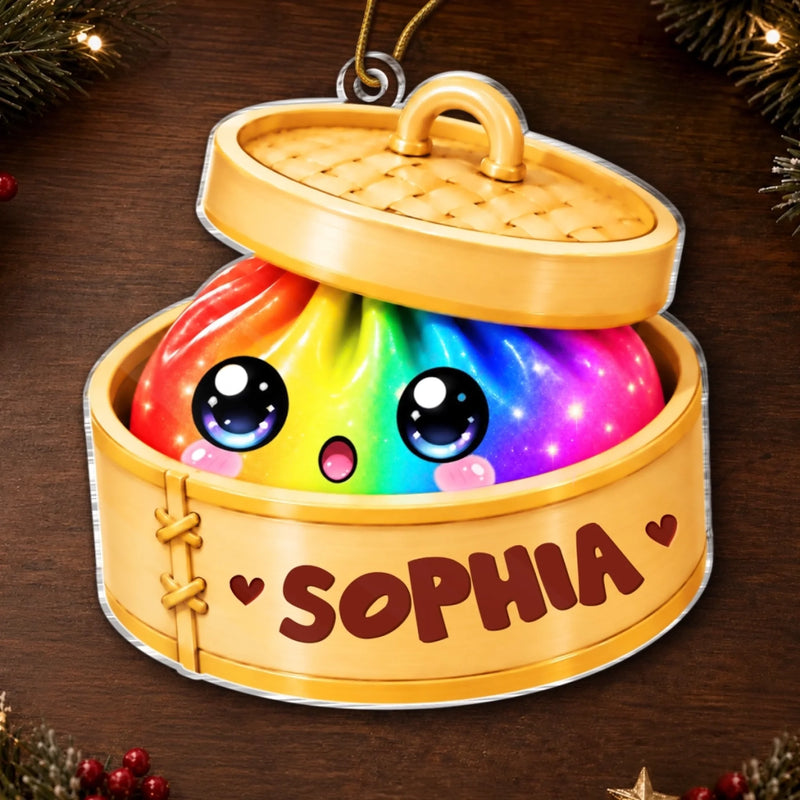 Custom Squishy Acrylic Ornament - Personalized Christmas Birthday Gifts For Kids - Sweet Little Dumpling Of Mine