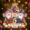 Custom Acrylic Ornament - Personalized America 250th Anniversary Christmas Gifts For Mom, Dad, Brother, Sister - Cherishing Every Family Moment