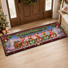 Custom Reindeer Runner Rug - Personalized Christmas Birthday Gifts For Grandma, Grandpa - Festive Family Journey Begins