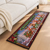 Custom Reindeer Runner Rug - Personalized Christmas Birthday Gifts For Grandma, Grandpa - Festive Family Journey Begins
