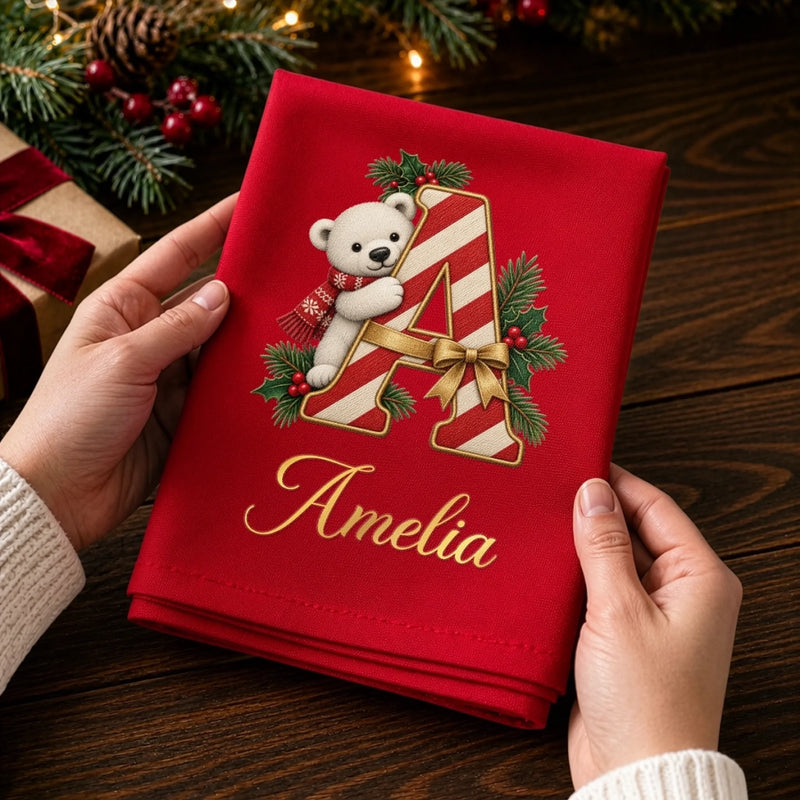 Custom Cotton Napkin - Personalized Christmas Birthday Gifts For Mom, Dad, Brother, Sister - Have A Beary Merry Christmas