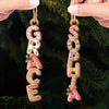 Custom Gingerbread Letter Wooden Ornament - Personalized Christmas Birthday Gifts For Mom, Dad, Brother, Sister, Kids - Our Comfort Zone Our Chaos