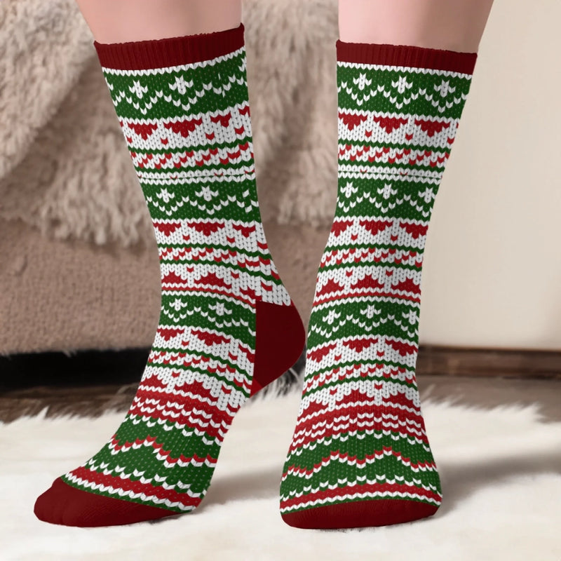 Custom Crew Socks - Personalized Christmas Birthday Gifts For Mom, Dad, Brother, Sister - Home Feels Extra Cozy