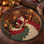 Custom 3D Illusion Christmas Decor - Personalized Quilted Round Mat