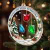 Custom Long Distance Acrylic Ornament - Personalized Christmas Birthday Gifts For Mom, Dad, Brother, Sister - Together In Heart Every Day