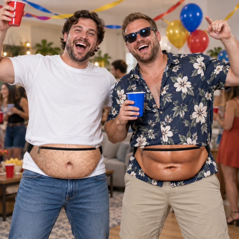 Custom Funny Belly Fanny Pack - Personalized Birthday Gifts For Husband, Son, Grandson, Brother, Grandpa, Dad, Yourself - Big Belly, Bigger Smiles