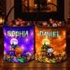 Custom LED Light Bucket Bag - Personalized Halloween Birthday Gifts For Kids - Spooky Sweet Night Of Fun