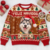 Custom Photo Ugly Sweatshirt - Personalized Christmas Birthday Gifts For Dog Cat Lovers, Dog Dad And Mom, Cat Owners - Pawsitively Merry