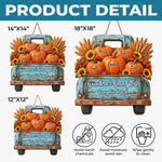 Custom Pumpkin Wood Sign - Personalized Birthday Gifts For Grandma, Grandpa - Fall Is Better Together
