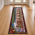 Custom Runner Rug - Personalized Christmas Birthday Gifts For Grandma, Grandpa - Warm Lights, Happy Home