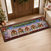 Custom Runner Rug - Personalized Christmas Birthday Gifts For Grandma, Grandpa - Merry, Bright And Home