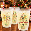 Custom Party Cups - Personalized Christmas Birthday Gifts For Mom, Dad, Brother, Sister - Our Holiday Happiness
