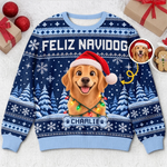 Custom Photo Ugly Sweatshirt - Personalized Christmas Birthday Gifts For Dog Cat Lovers, Dog Dad And Mom, Cat Owners - Jingle Paws All The Way