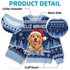 Custom Photo Ugly Sweatshirt - Personalized Christmas Birthday Gifts For Dog Cat Lovers, Dog Dad And Mom, Cat Owners - Jingle Paws All The Way