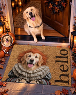 Custom Pet Photo Halloween Clown Dog Decor - Personalized Doormat