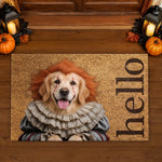 Custom Pet Photo Halloween Clown Dog Decor - Personalized Doormat