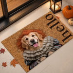 Custom Pet Photo Halloween Clown Dog Decor - Personalized Doormat