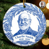 Custom Photo Ceramic Ornament - Personalized Christmas Memorial Sympathy Gifts For Loss Of Mom, Dad - Forever In Our Deep Hearts