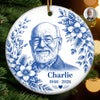Custom Photo Ceramic Ornament - Personalized Christmas Memorial Sympathy Gifts For Loss Of Mom, Dad - Your Memory Lives On Forever