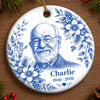 Custom Photo Ceramic Ornament - Personalized Christmas Memorial Sympathy Gifts For Loss Of Mom, Dad - Your Memory Lives On Forever