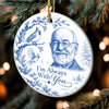 Custom Photo Ceramic Ornament - Personalized Christmas Memorial Sympathy Gifts For Loss Of Mom, Dad - Peaceful Hearts Living In Love
