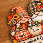 Custom Name Pumpkin Patch Decor for Grandma and Grandpa - Personalized Wood Sign