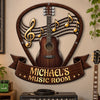 Custom Shaped Metal Sign - Personalized Birthday Gifts For Guitar Lovers, Husband, Son, Grandson, Brother, Grandpa, Dad, Yourself - Play It Loud