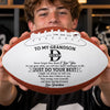 Custom Leather Football - Personalized Birthday Gifts For Son, Grandson, America Football Lovers, Sports Fans, Sports Lovers - Proud Of Every Game Day
