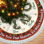 Custom Name Christmas Family Decor - Personalized Tree Skirt