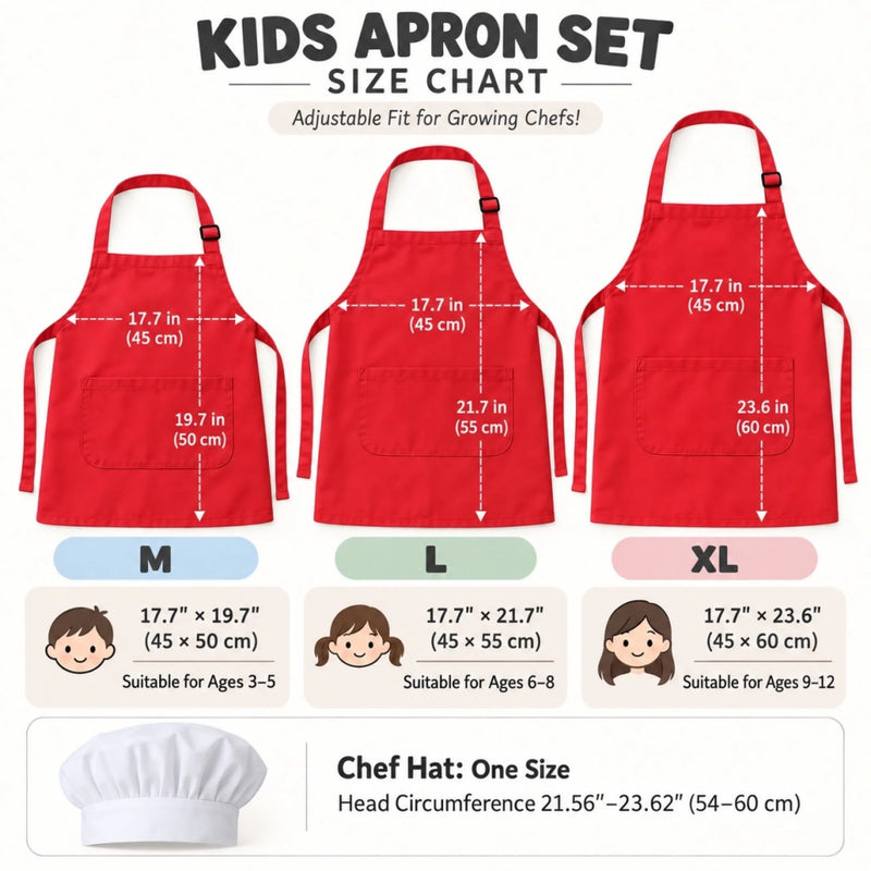 Custom Photo Apron Chef Hat Set - Personalized Birthday Gifts For Kids - Too Sweet To Resist