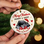 Custom Ultrasound Photo Christmas Gifts for Expecting Parents - Personalized Ceramic Ornament