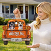 Custom Wood Sign - Personalized Personalized Christmas Birthday Gifts For Dog Cat Lovers, Dog Dad And Mom, Cat Owners - Autumn Roads, Happy Paws